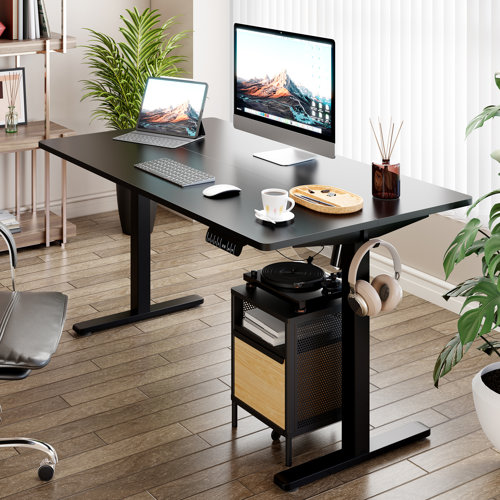 Inbox Zero Eliuth Height Adjustable Standing Desk Wayfair Canada